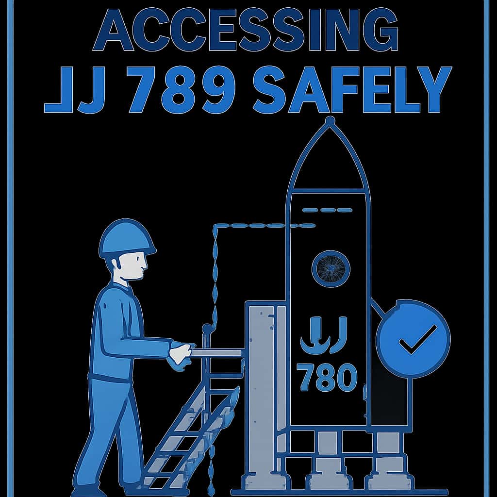 Illustration of the safe access procedures for JJ 789.