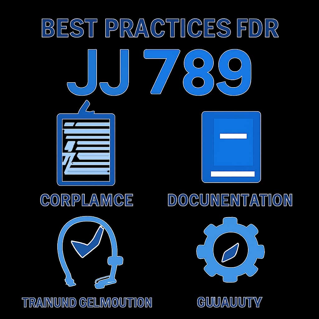 An educational diagram related to JJ 789 best practices.