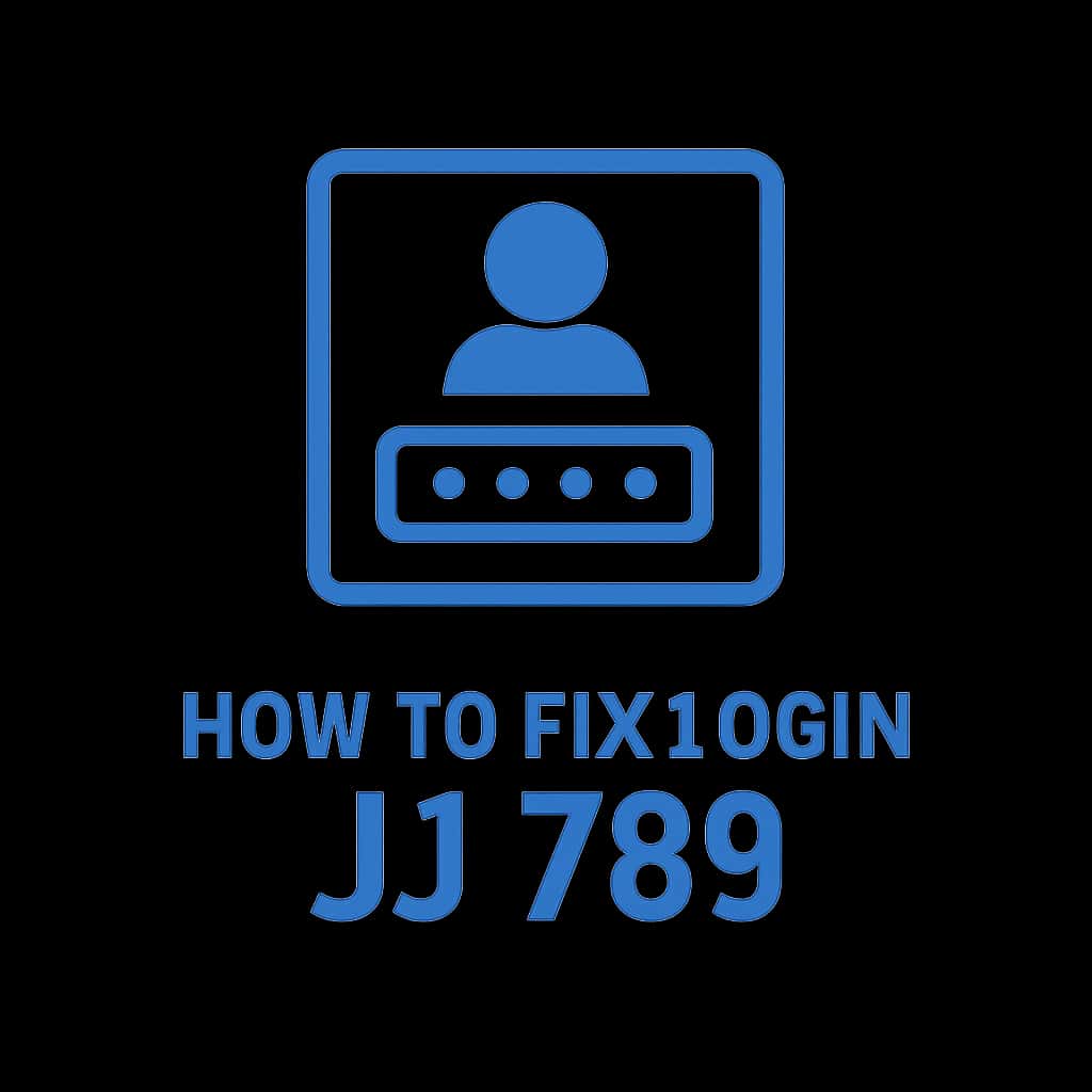 A badge representing How to Fix Login JJ 789.