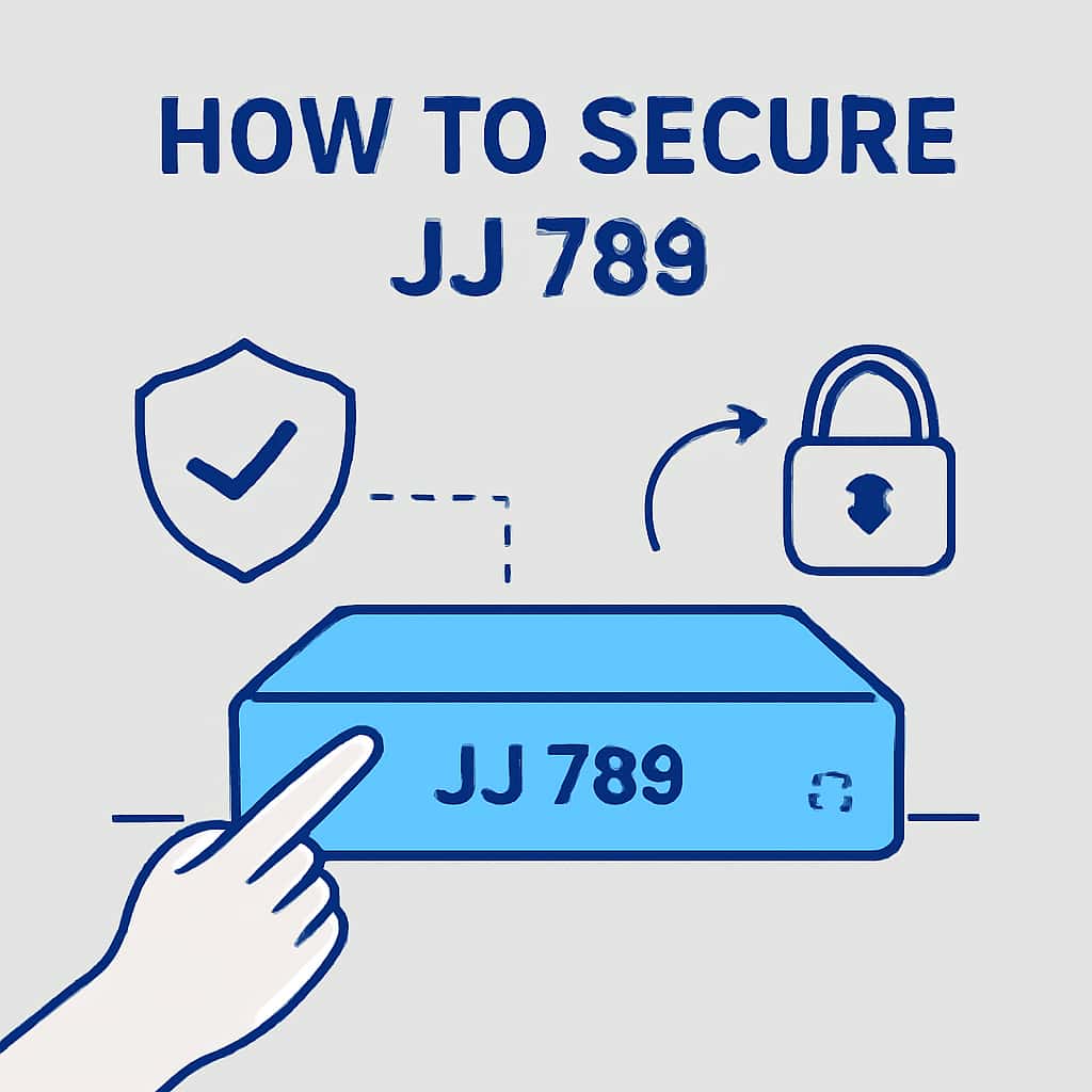 An educational diagram illustrating security measures for JJ 789.