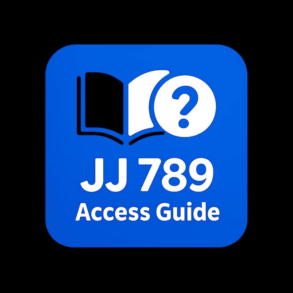 A professional icon representing the JJ 789 Access Guide.