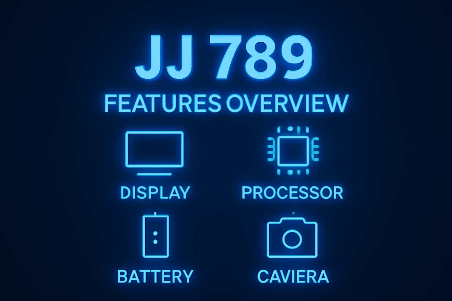 A futuristic overview of JJ 789 platform features with prominent text.