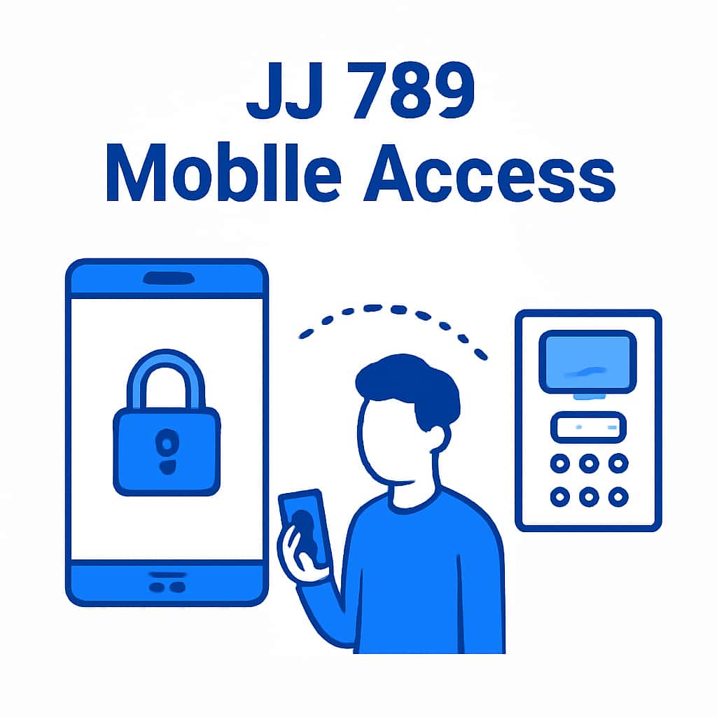 A diagram illustrating the features of JJ 789 Mobile Access.