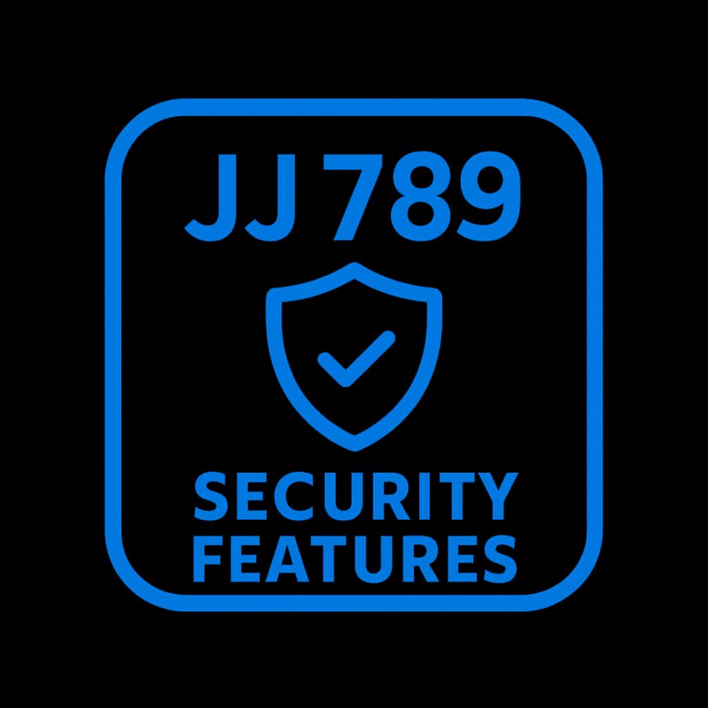 Badge representing JJ 789 Security Features.