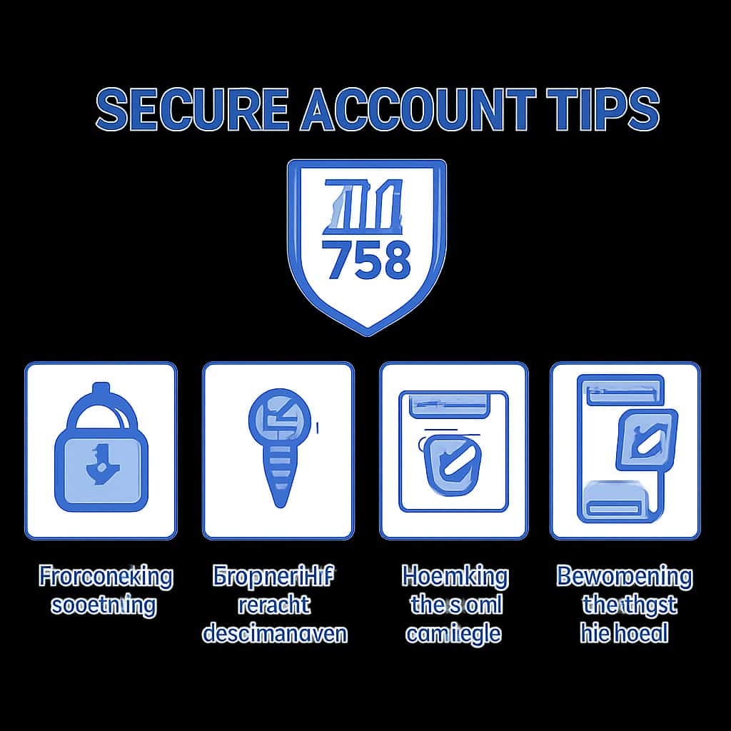 Diagram explaining Secure JJ 789 Account Tips.