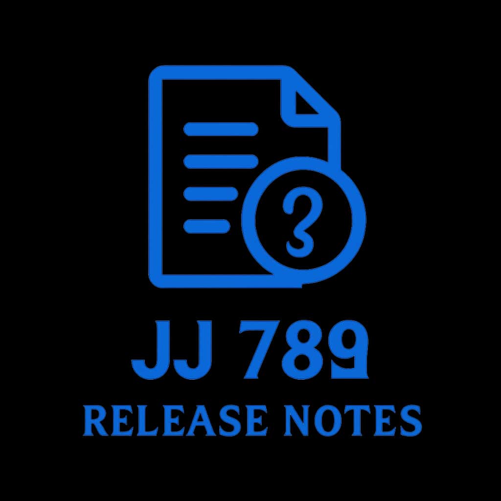Icon representing JJ 789 Release Notes.